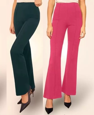 Krishna Enterprises Regular Fit Women Green, Pink Trousers