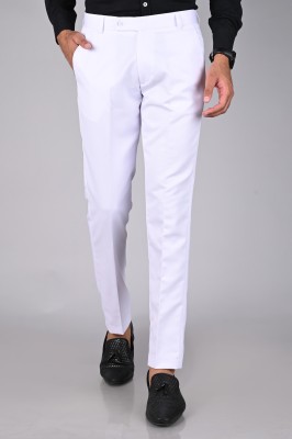 HouseOfCommon Regular Fit Men White Trousers