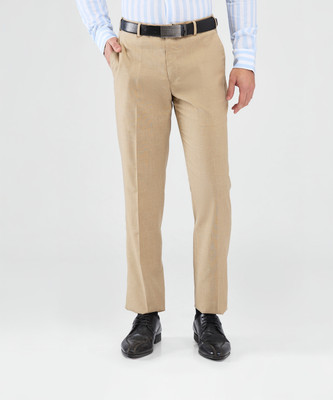 PARK AVENUE Regular Fit Men Beige Trousers