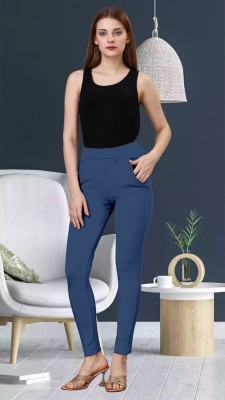 DE TRENDZ Regular Fit Women Blue Trousers