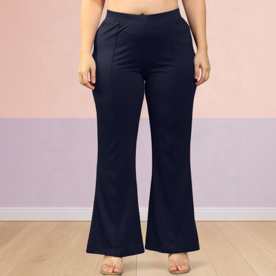 HouseOfCommon Loose Fit Women Dark Blue Trousers