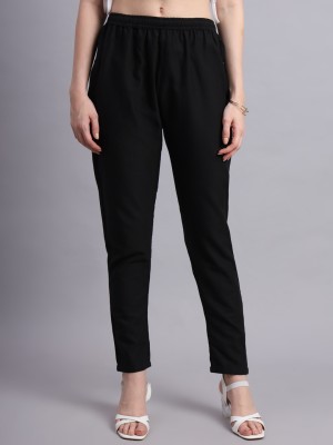 DEIFIC Regular Fit Women Black Trousers