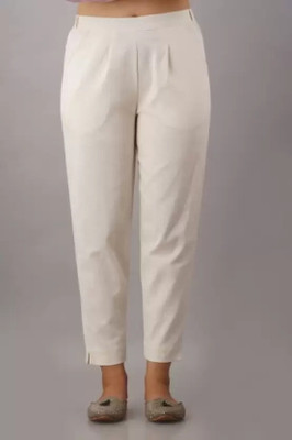 Adhisa Regular Fit Women White Trousers