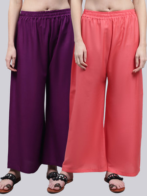 VALLES365 by S.c. Flared Women Purple, Red Trousers