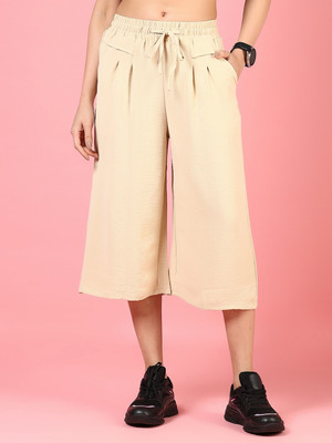 V-MART Loose Fit Women Beige Trousers