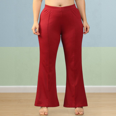 nitafashion Loose Fit Women Maroon Trousers