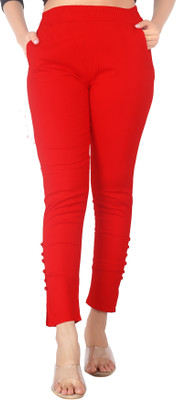 DEEPA ENTERPRISE Regular Fit Women Red Trousers