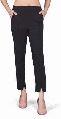 STF THE FASHION ICON Regular Fit Women Black Trousers