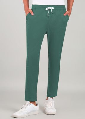 INDICLUB Regular Fit Men Green Trousers
