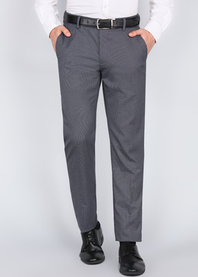 PETER ENGLAND Regular Fit Men Grey Trousers