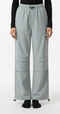 Fauzu Straight Fit Women Grey Trousers