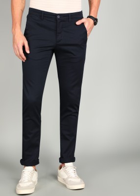 VAN HEUSEN SPORT Slim Fit Men Dark Blue Trousers