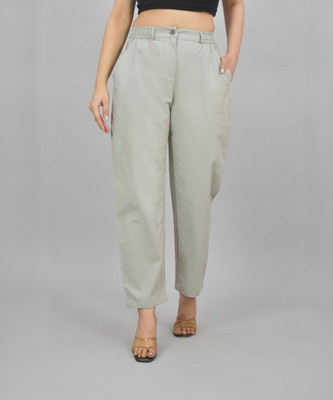 QuaClo Regular Fit Women Grey Trousers