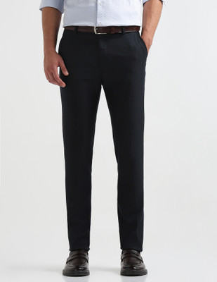 ARROW Slim Fit Men Black Trousers