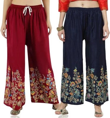 OMAAYA Comfort Fit Women Multicolor Trousers