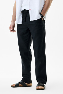 Snitch Regular Fit Men Black Trousers
