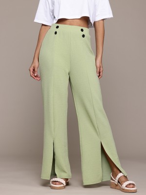 Roadster Regular Fit Women Light Green Trousers