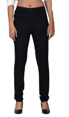 Fitwings Skinny Fit Women Black Trousers