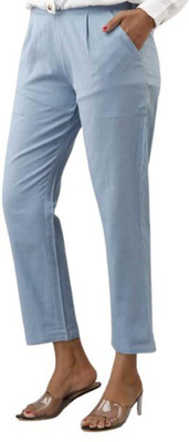 Dexus Regular Fit Women Light Blue Trousers