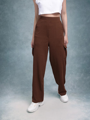 Roadster Regular Fit Women Brown Trousers
