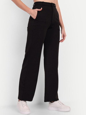 NEXT ONE Loose Fit Women Black Trousers