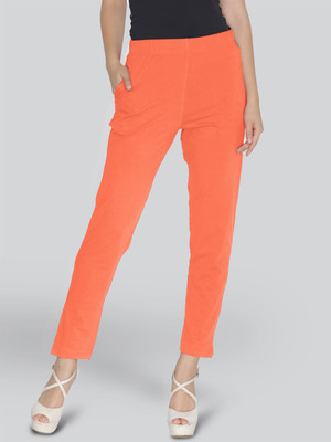 Lyra Slim Fit Women Pink Trousers