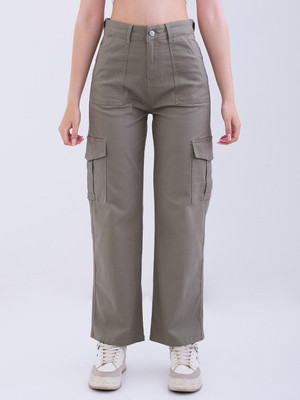 Spykar Loose Fit Women Green Trousers