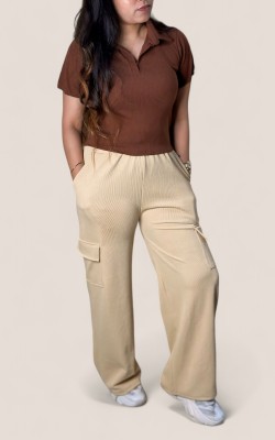 House of Wears Regular Fit Women Beige Trousers