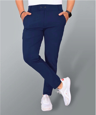 PTC CREATION Regular Fit Men Blue Trousers