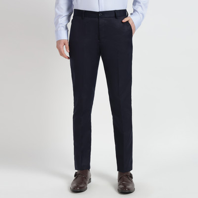 SOOFAB Regular Fit Men Blue Trousers