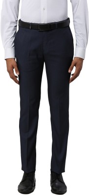 PARK AVENUE Slim Fit Men Blue Trousers