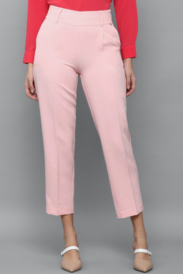 Allen Solly Regular Fit Women Pink Trousers