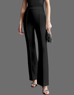 HouseOfCommon Regular Fit Women Black Trousers