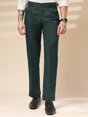 italianvega Regular Fit Men Dark Green Trousers