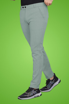 GIBBONTE Regular Fit Men Light Green Trousers