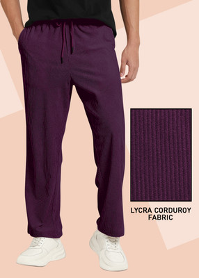 INDICLUB Relaxed Men Maroon Trousers
