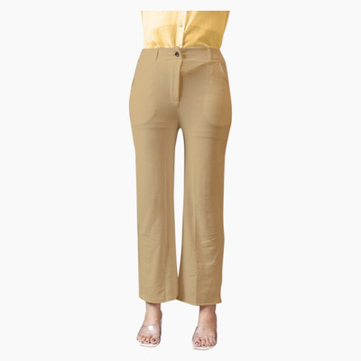 INDIANRANG Regular Fit Women Brown Trousers