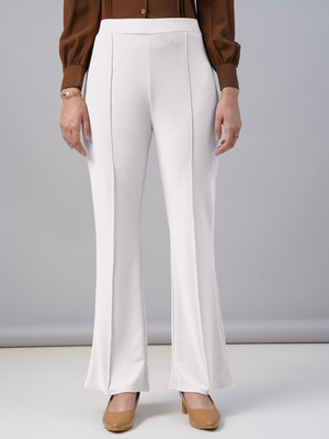 GOSWAMI Regular Fit Women White Trousers