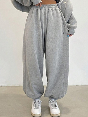 POSU TRENDZ Loose Fit Women Grey Trousers