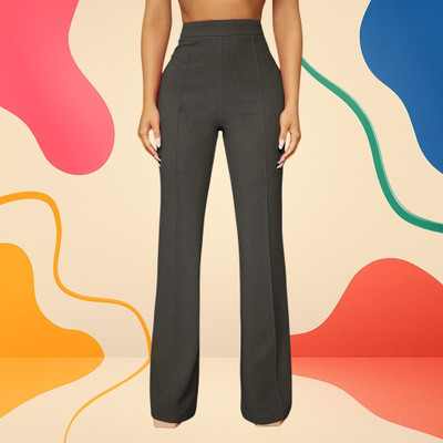 Anitafashion Loose Fit Women Grey Trousers