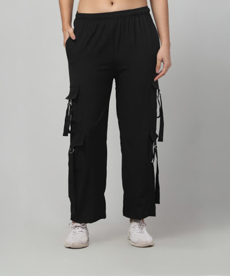 CROWN KING GARMENTS Loose Fit Women Black Trousers