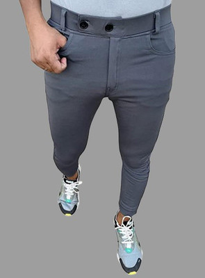 P S Traders Regular Fit Men Grey Trousers