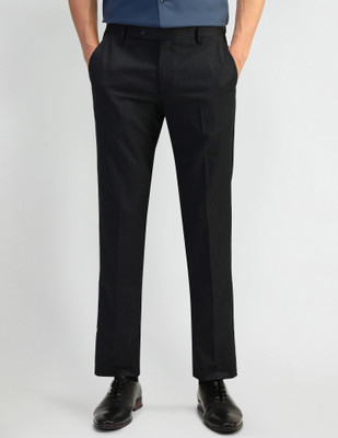 ARROW Tapered Men Black Trousers