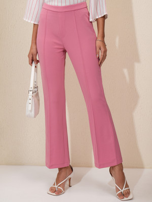 Tokyo Talkies Flared Women Pink Trousers