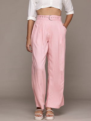Roadster Regular Fit Women Pink Trousers