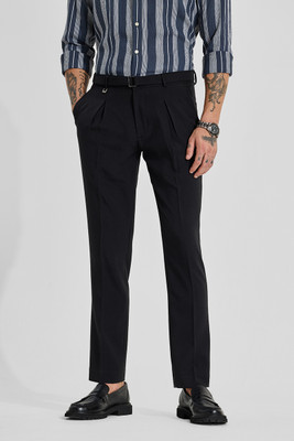 Snitch Regular Fit Men Black Trousers