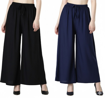 Tanushk Relaxed Women Black, Blue Trousers
