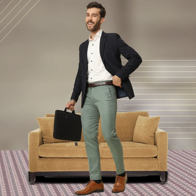 ZEPPI Regular Fit Men Light Green Trousers