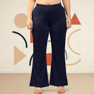 Anitafashion Loose Fit Women Dark Blue Trousers