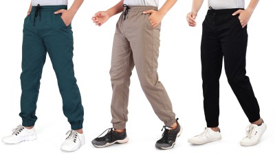 UNOSEVEN Regular Fit Boys Beige, Green, Black Trousers